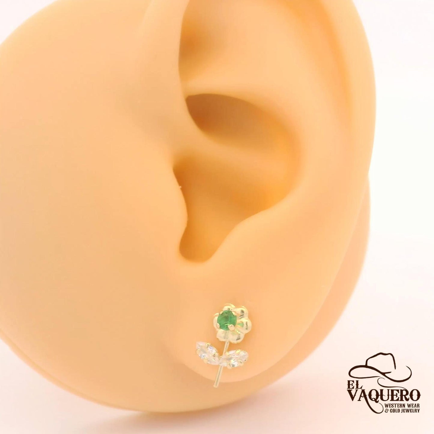 14K Gold Petite Flower Stud Earrings