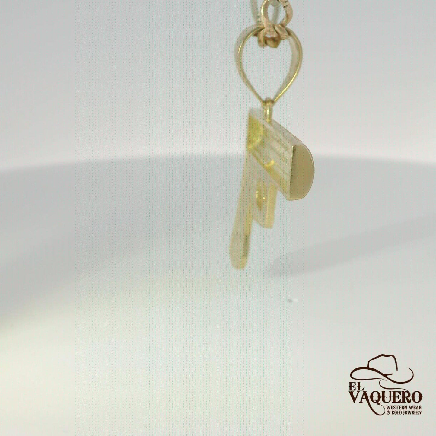 14K Gold Gun Pendant