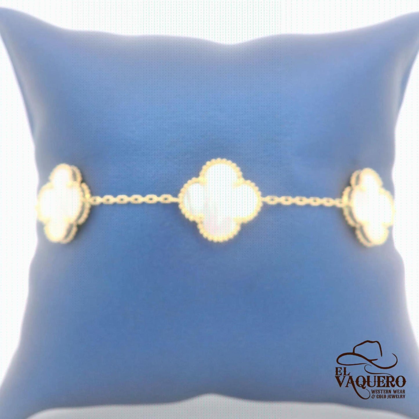 Clover 14k Gold Chain Bracelet