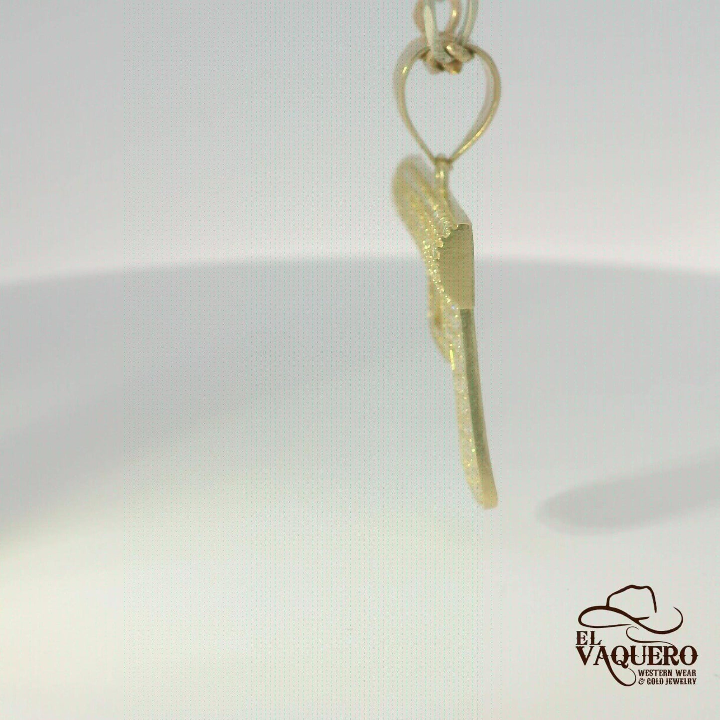 14K Gold Gun Pendant