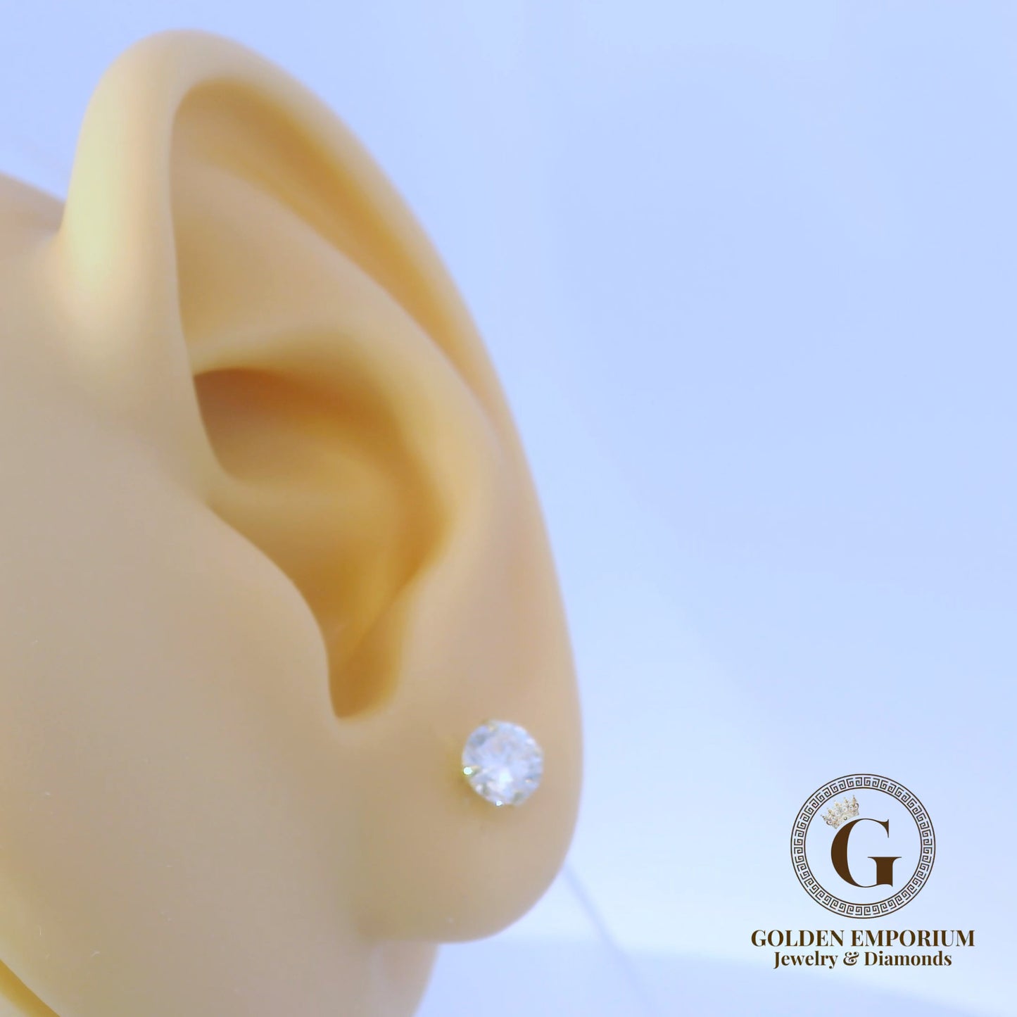 14K Gold Premium Sparkle Stud Earrings