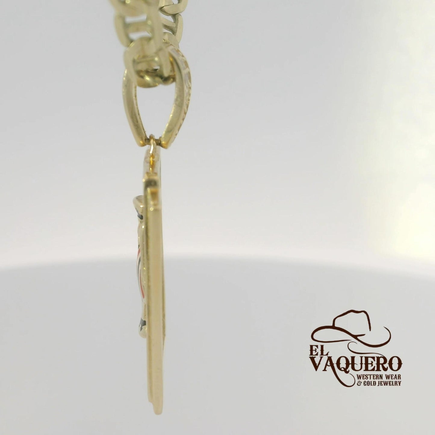 14K Gold King & Queen Playing Cards Pendant