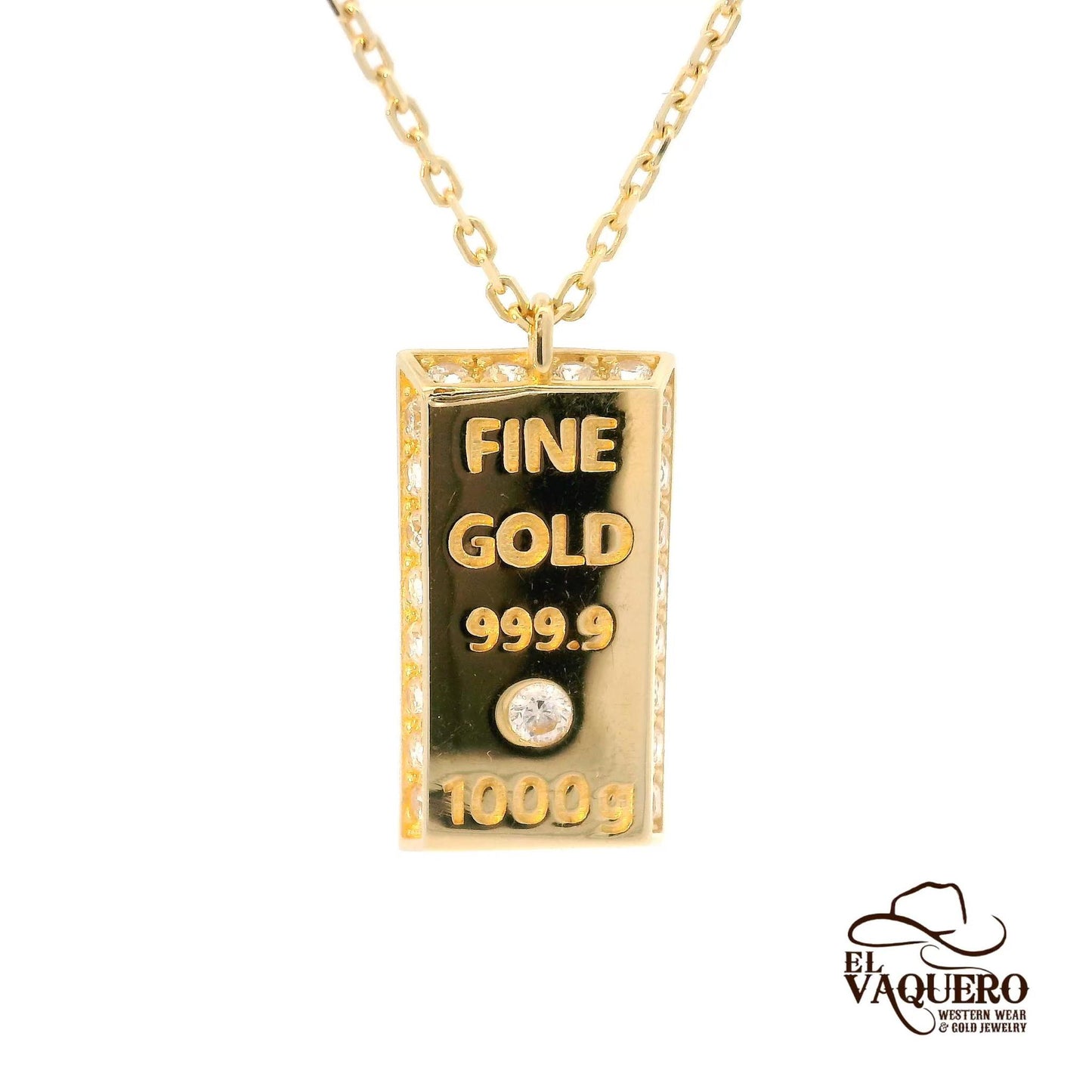 Gold Bar Necklace & Pendent
