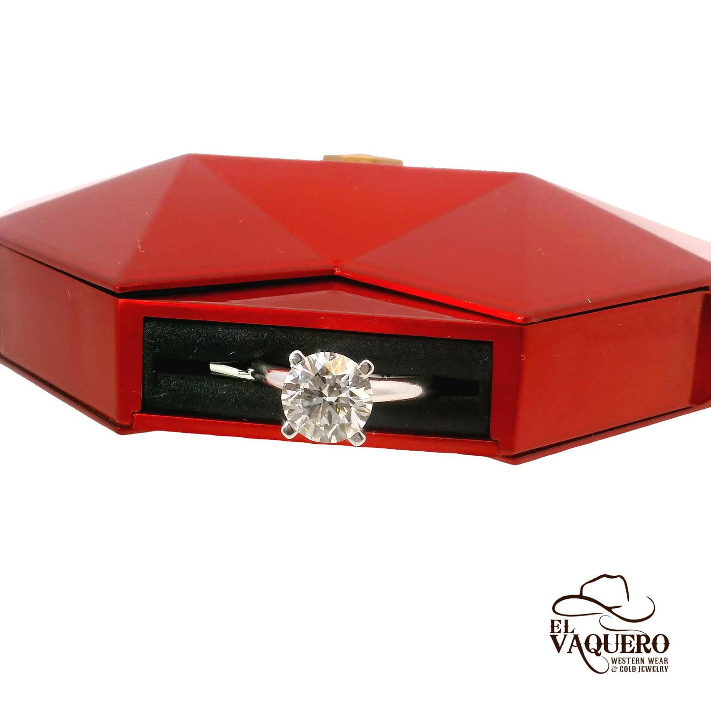 Heart Shaped Red Engagement Ring Box
