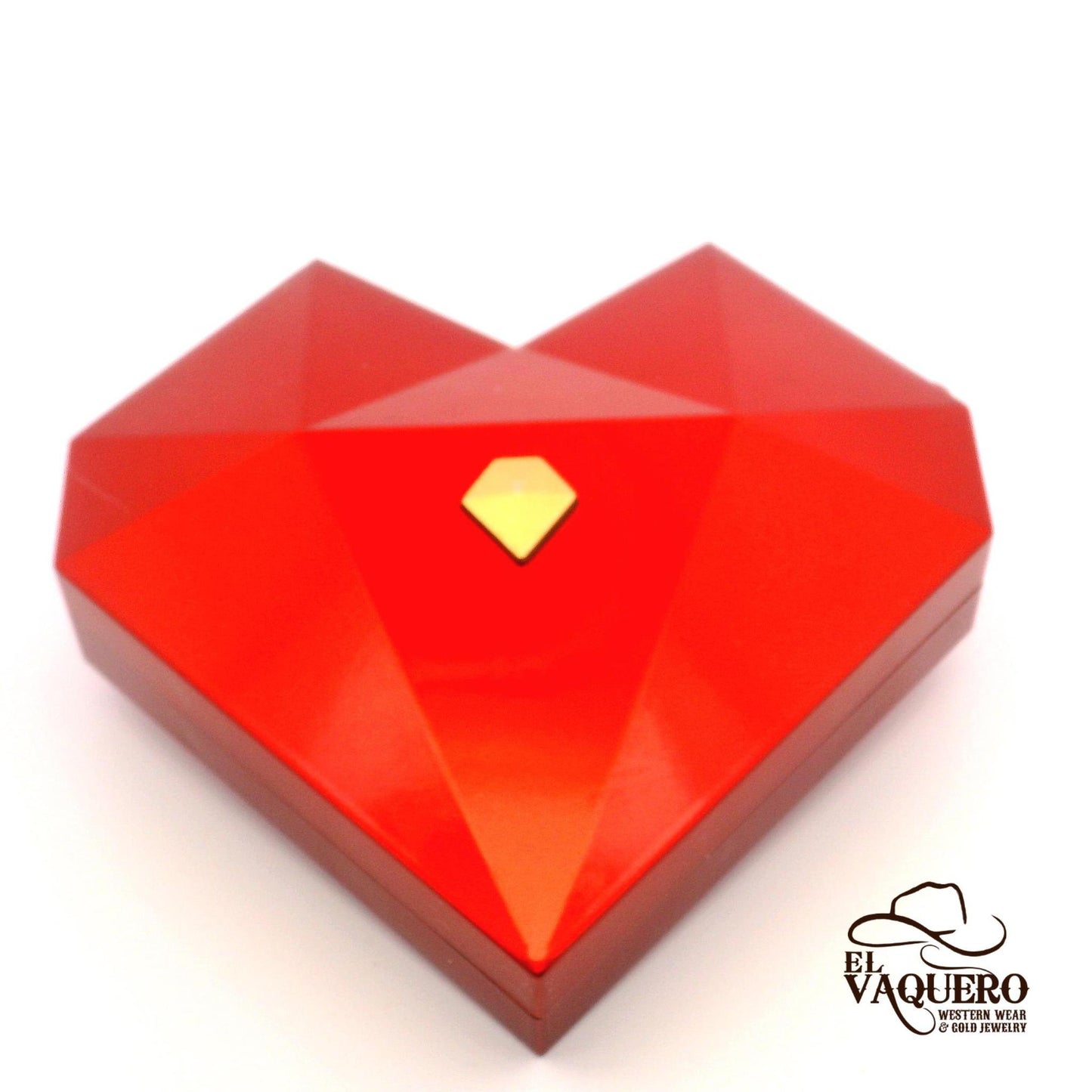 Heart Shaped Red Engagement Ring Box