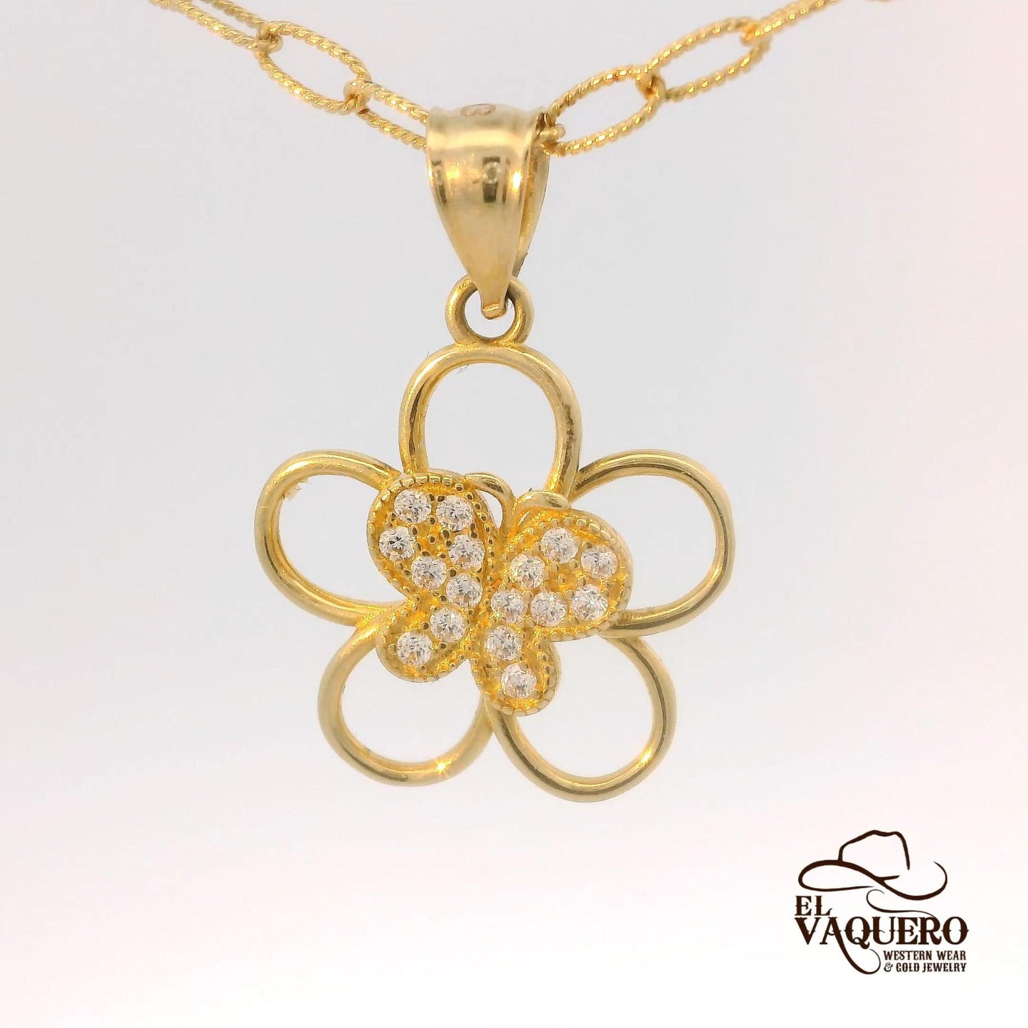 14K Gold Floral Pendants