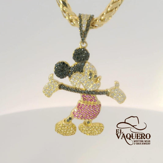 14K Gold Classic Micky Mouse Pendant