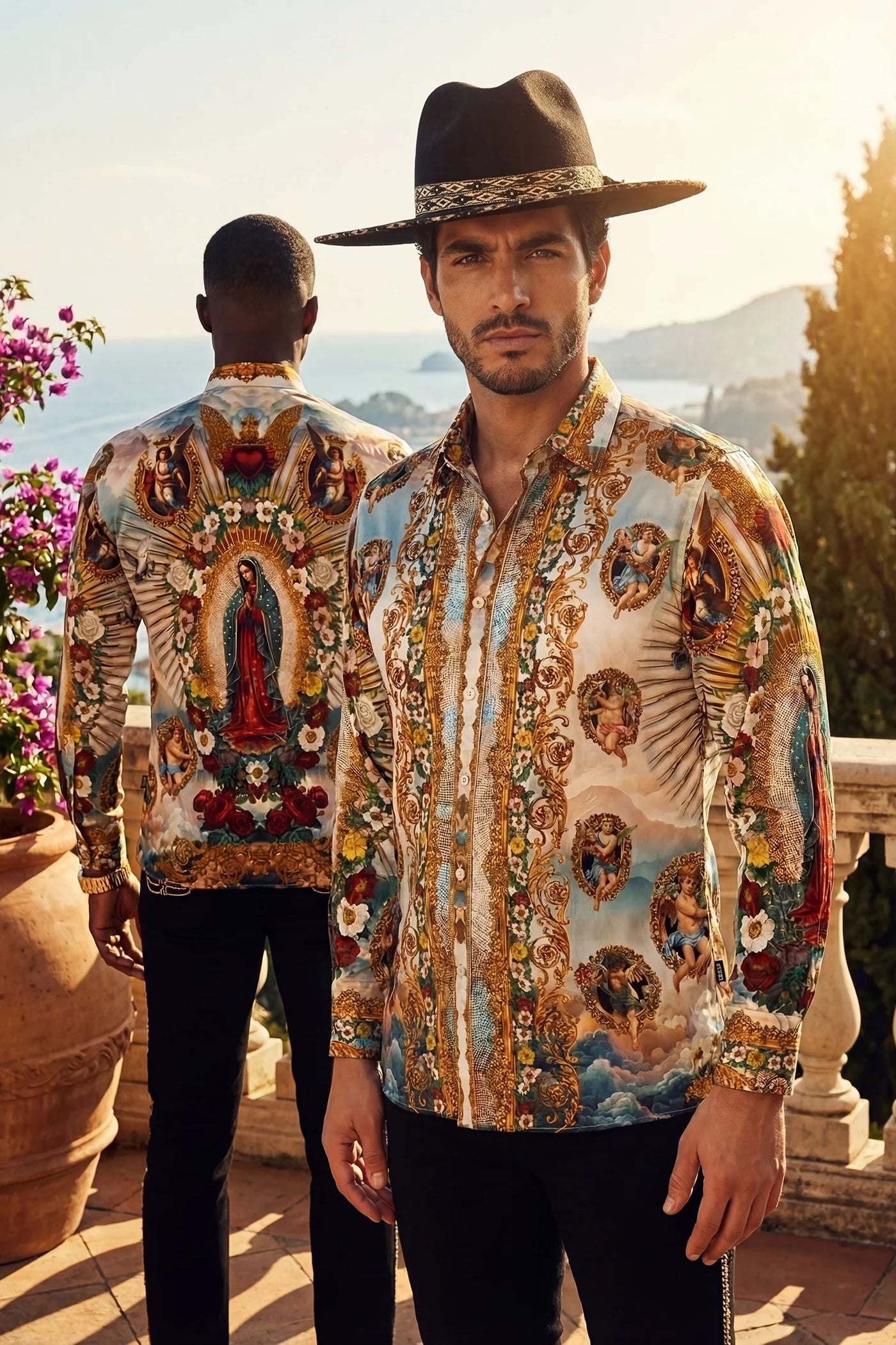 Barabas Long Sleeve Luxury Printed Shirts