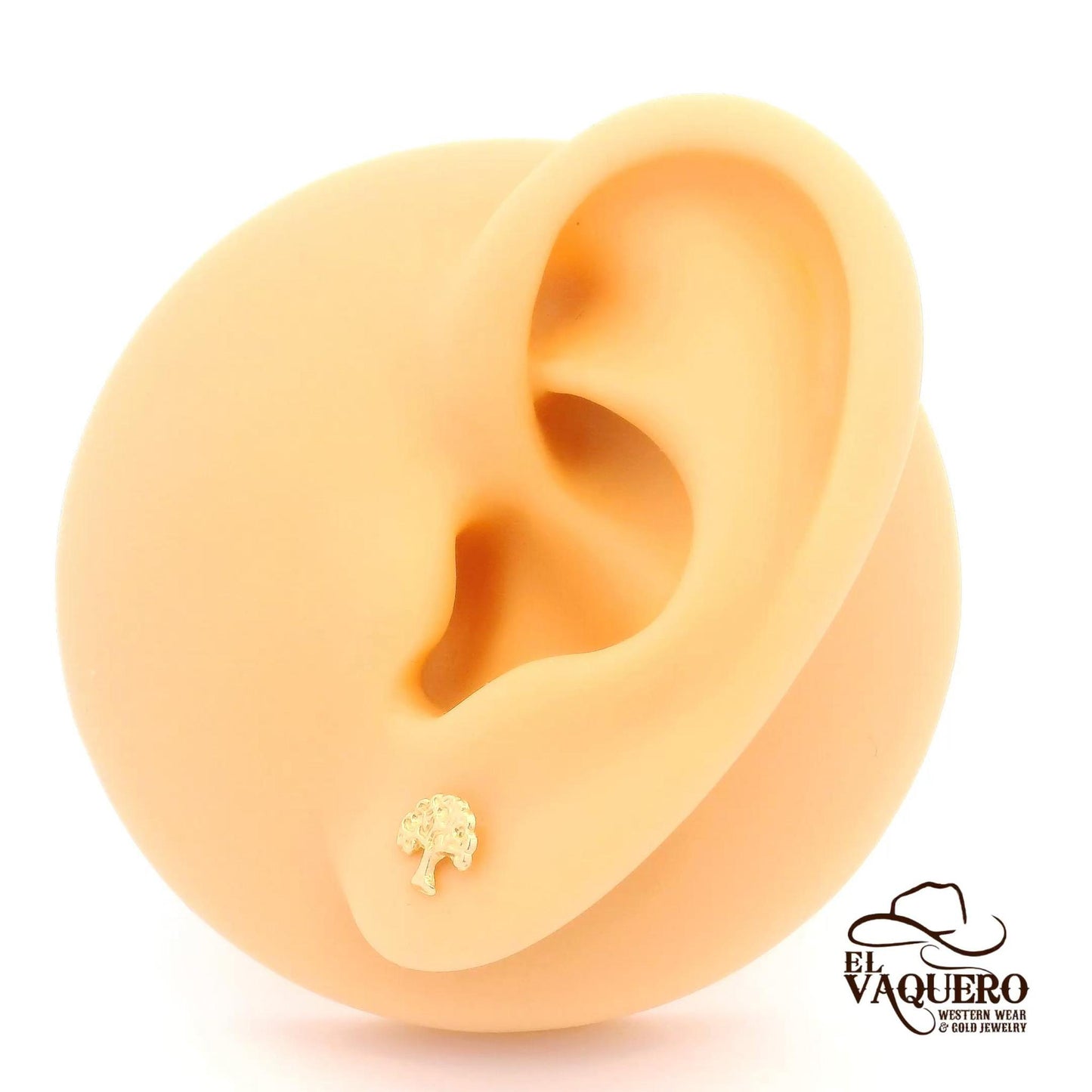 14K Gold Tree of Life Stud Earrings