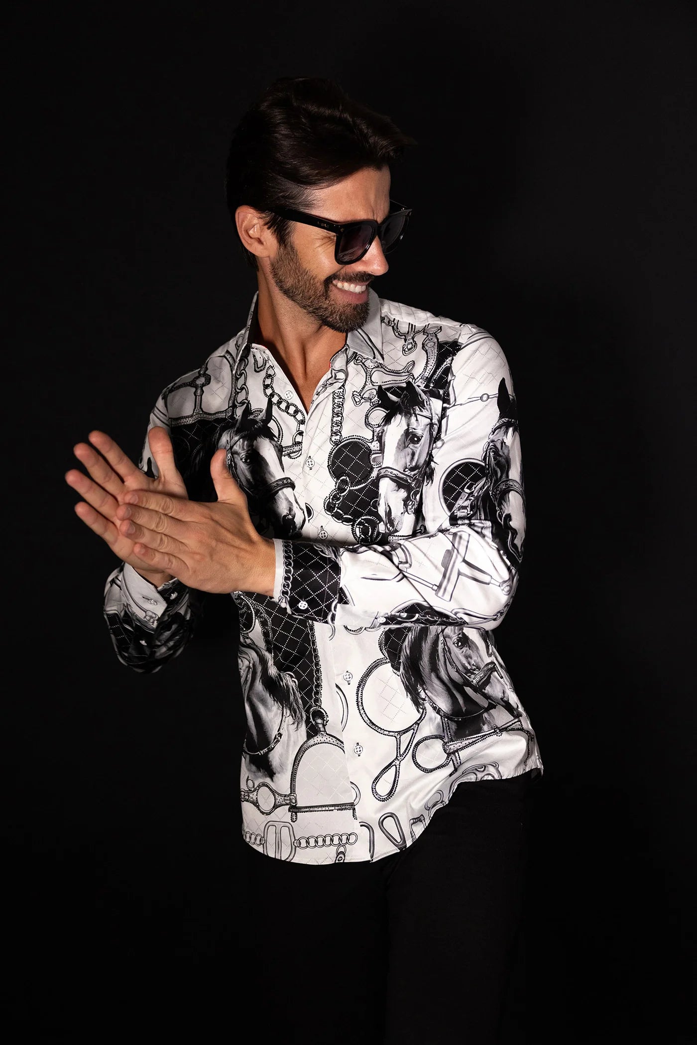Barabas Long Sleeve Luxury Printed Shirts