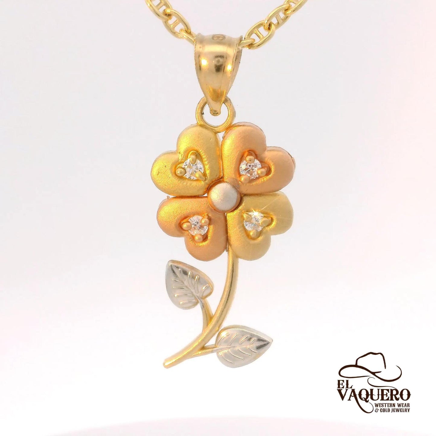 14K Gold Floral Pendants