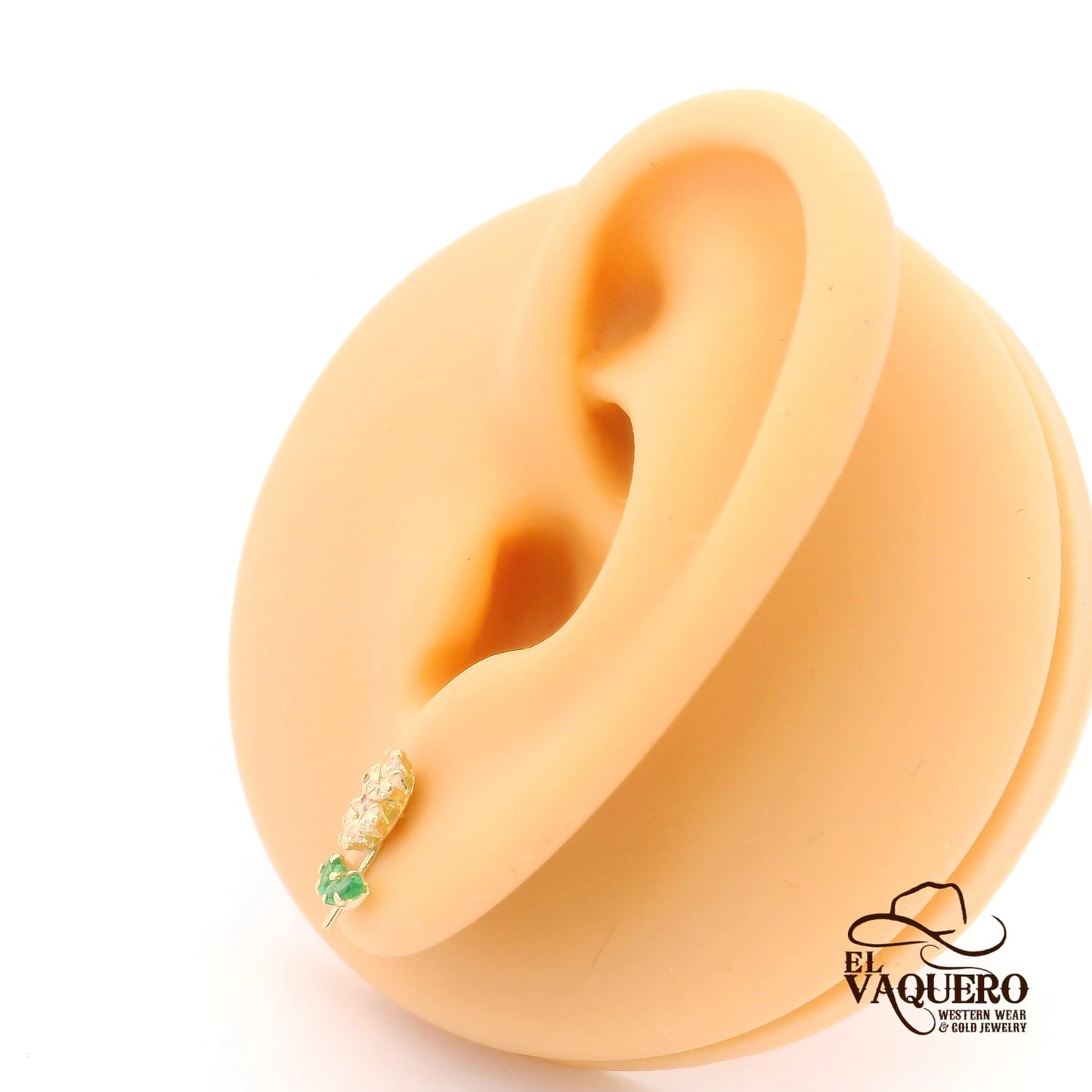 14K Gold Flower Stud Earrings