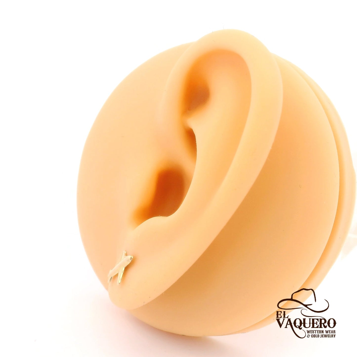 14K Gold Airplane Stud Earrings