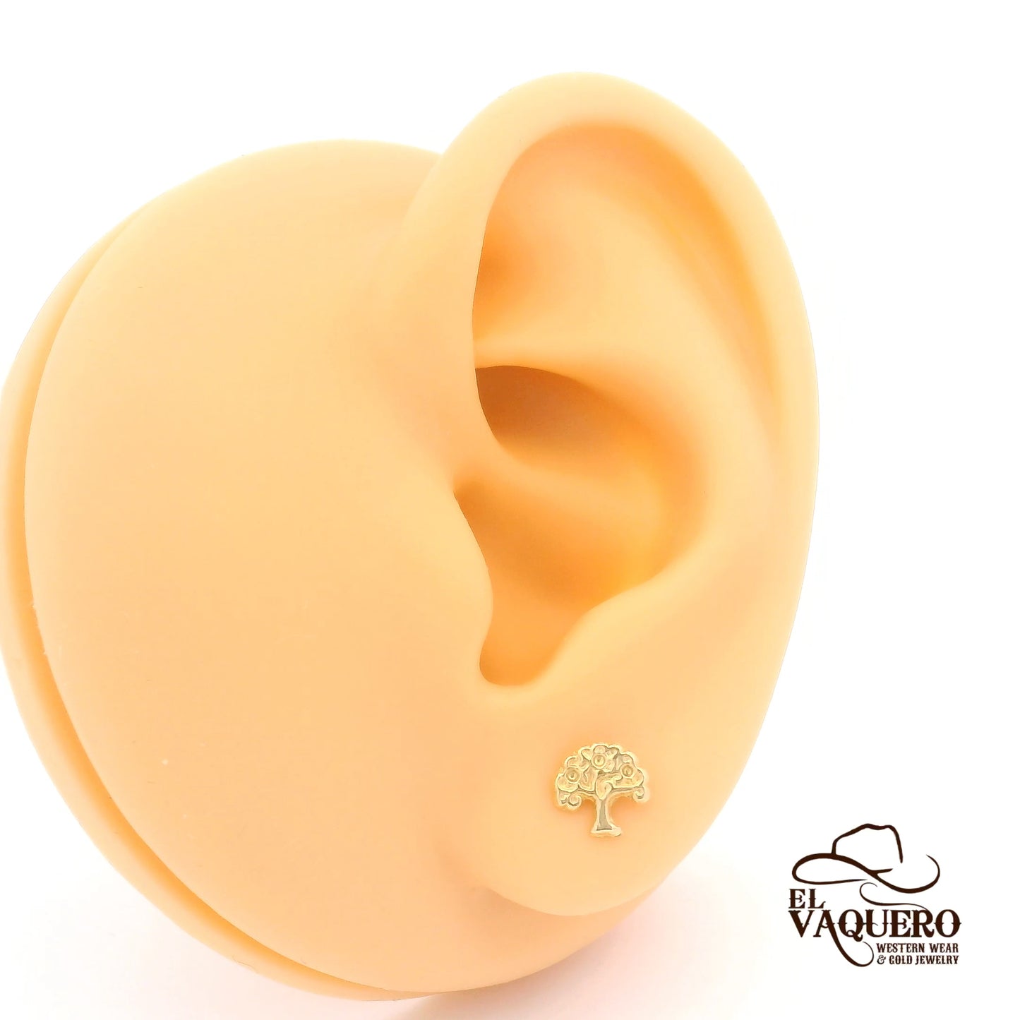 14K Gold Tree of Life Stud Earrings