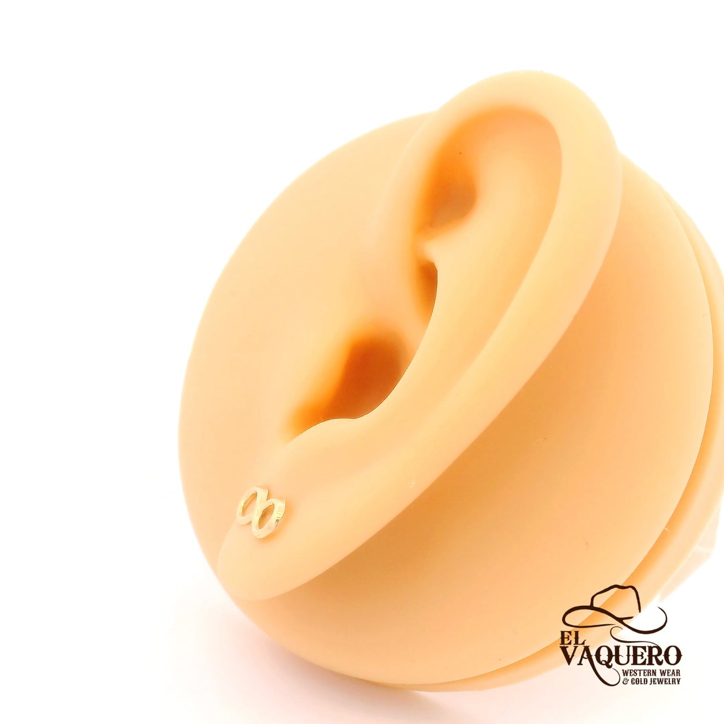 14K Gold Infinity Stud Earrings