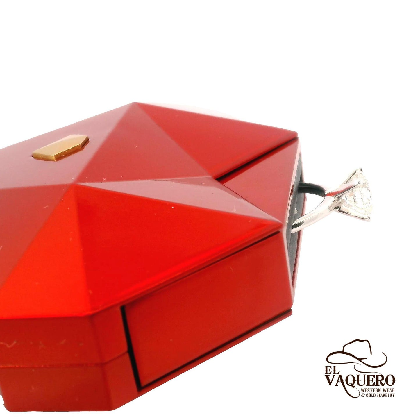 Heart Shaped Red Engagement Ring Box