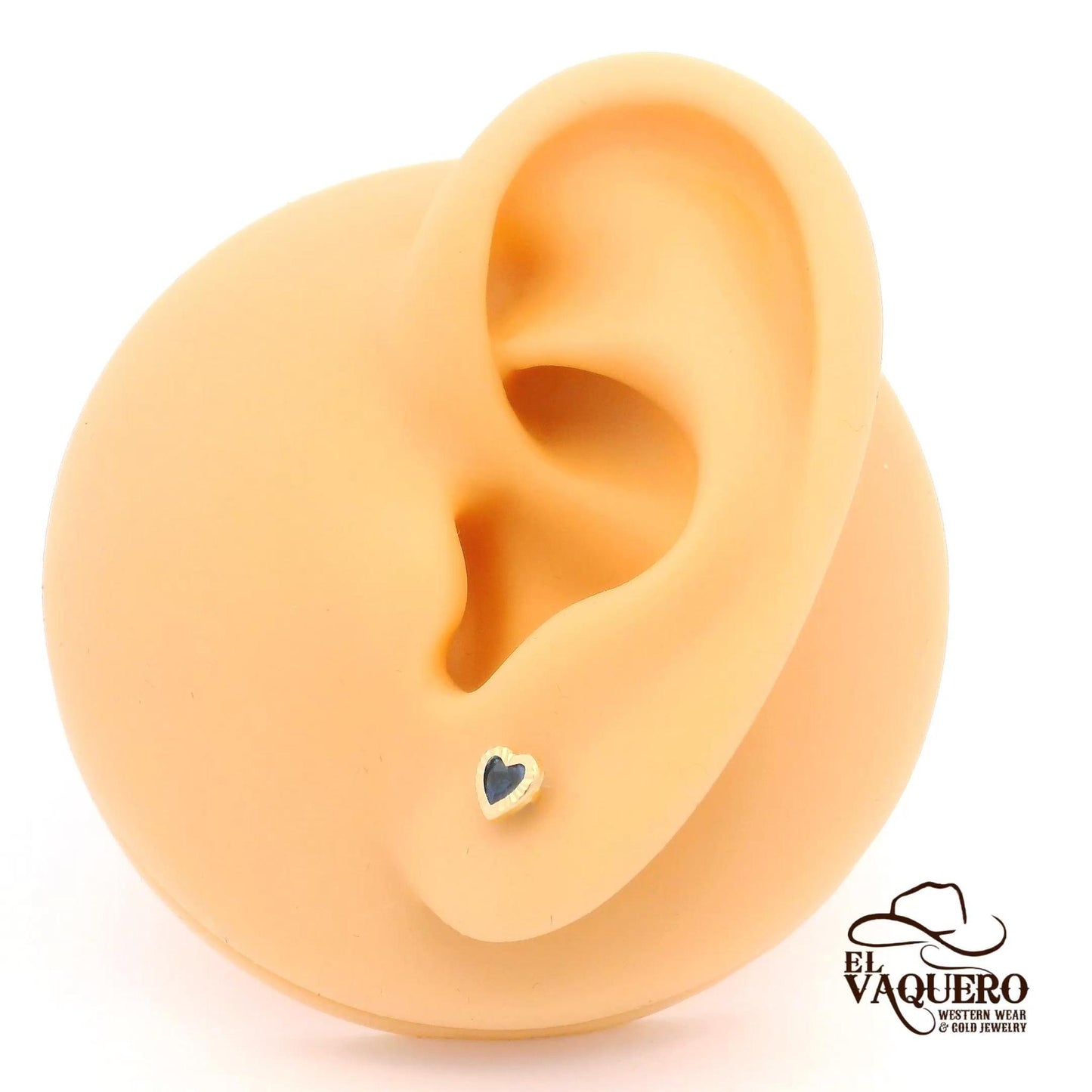 14K Gold Mini Heart Stud Earrings