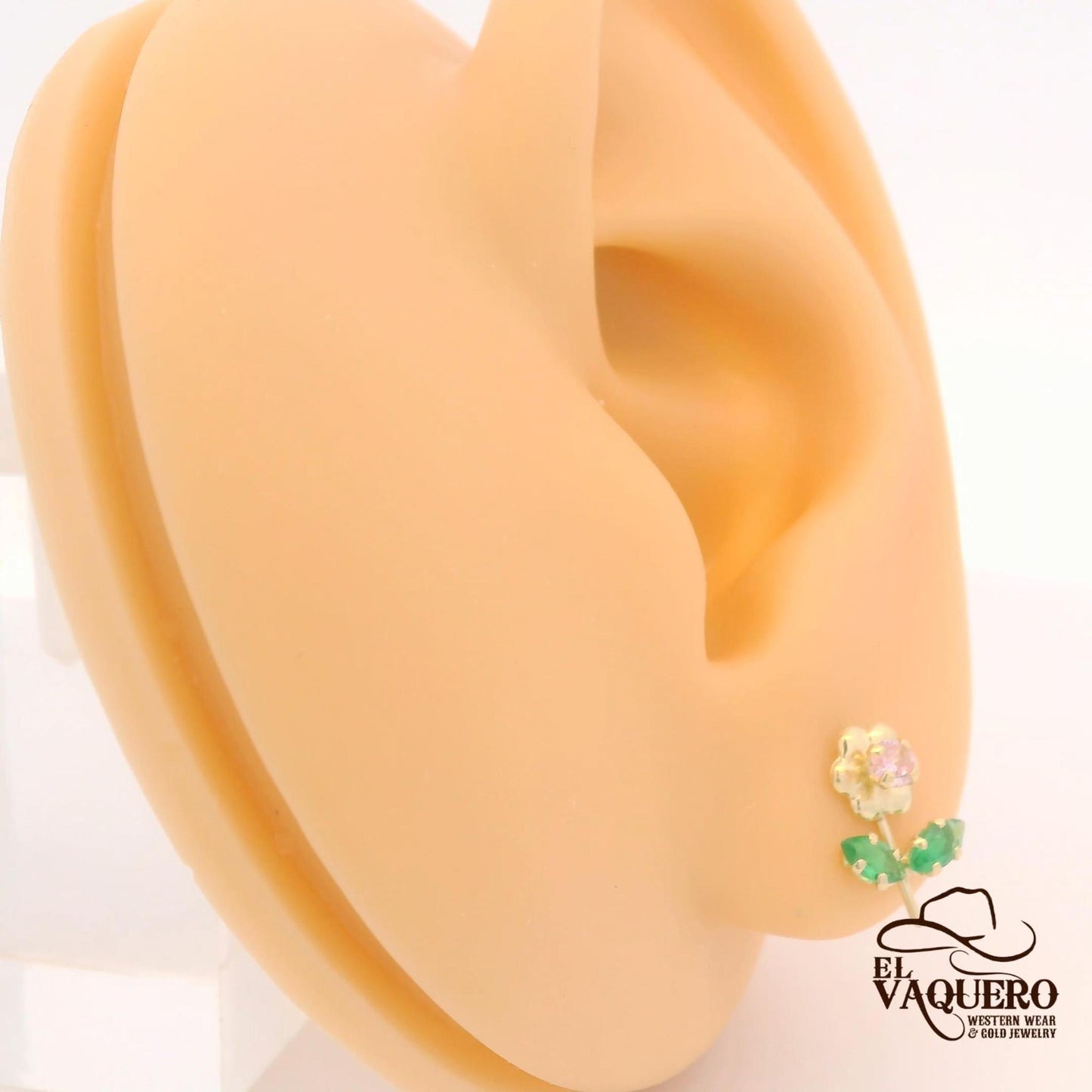 14K Gold Petite Flower Stud Earrings