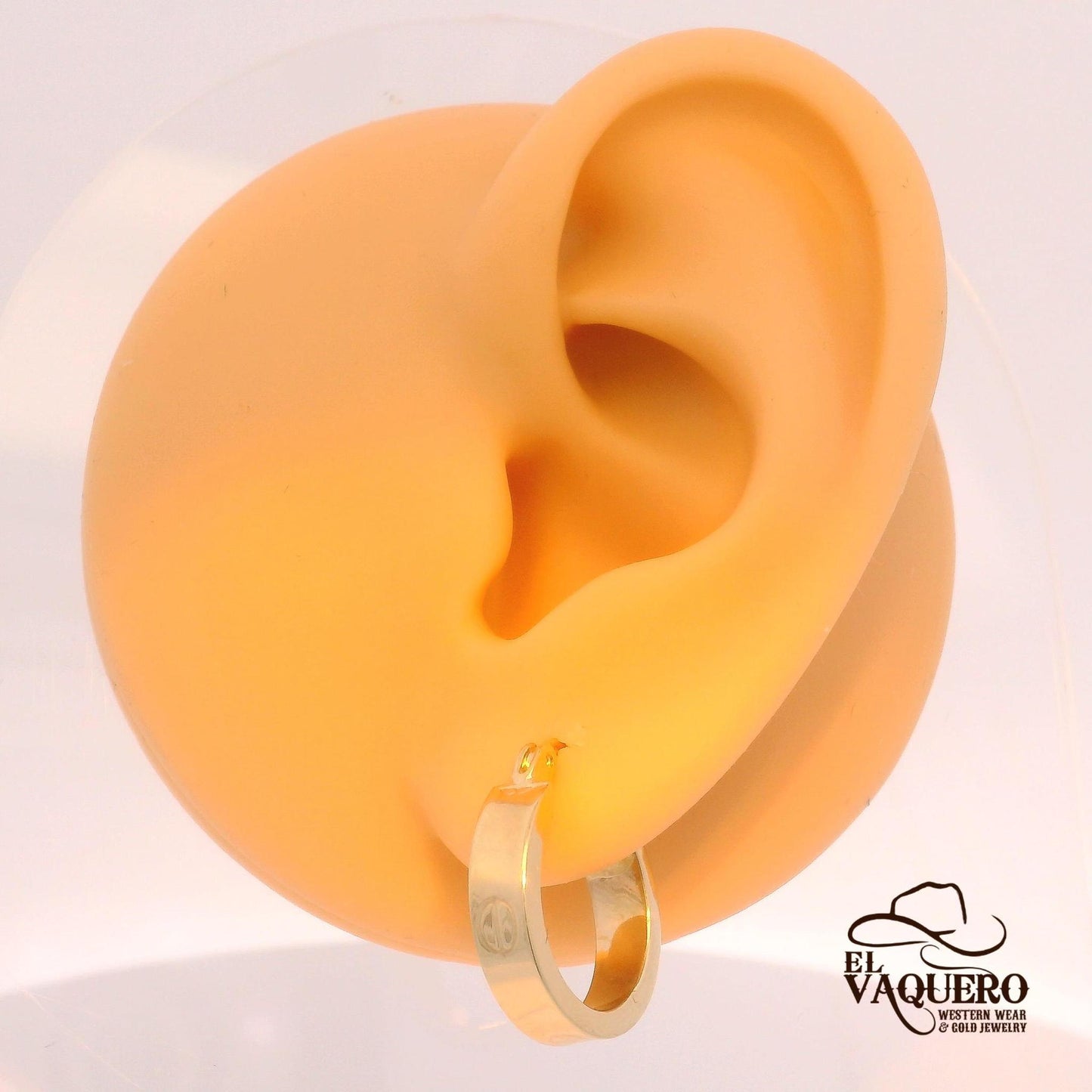 14K Gold Classic Engraved Hoop Earrings