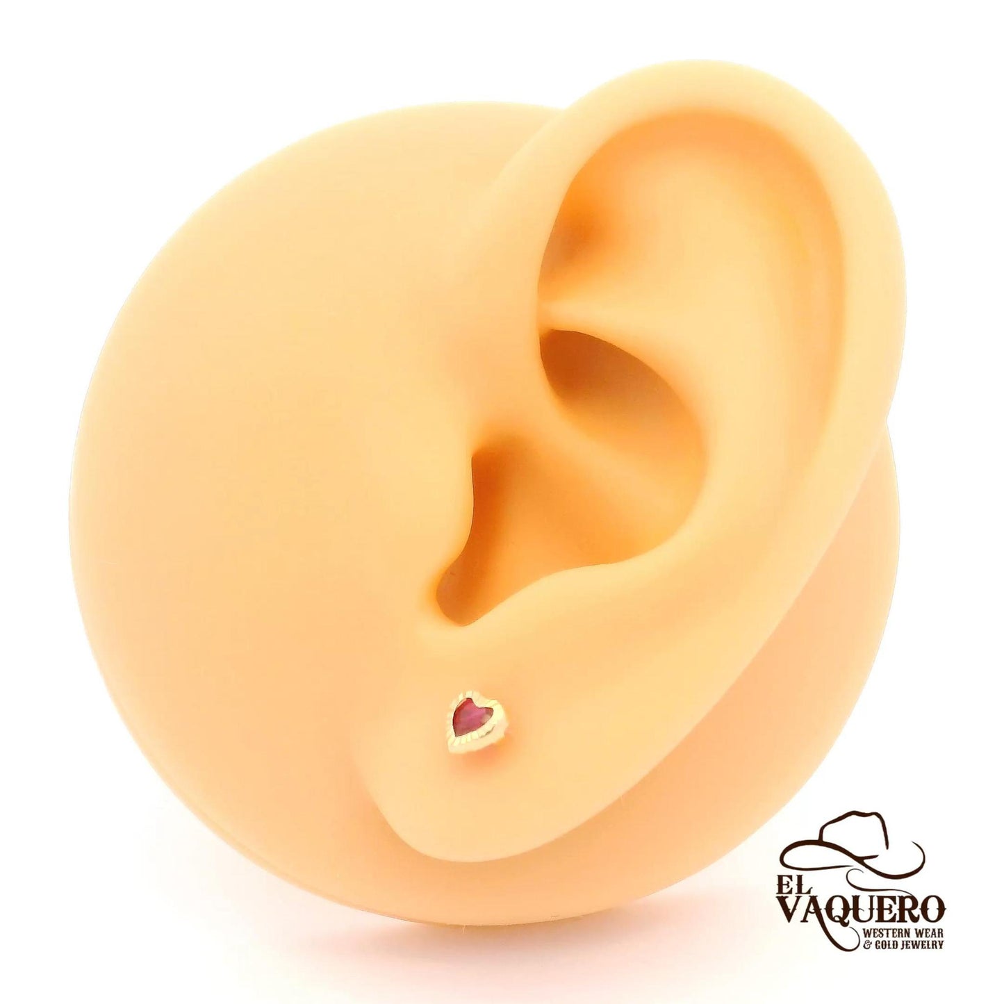 14K Gold Mini Heart Stud Earrings