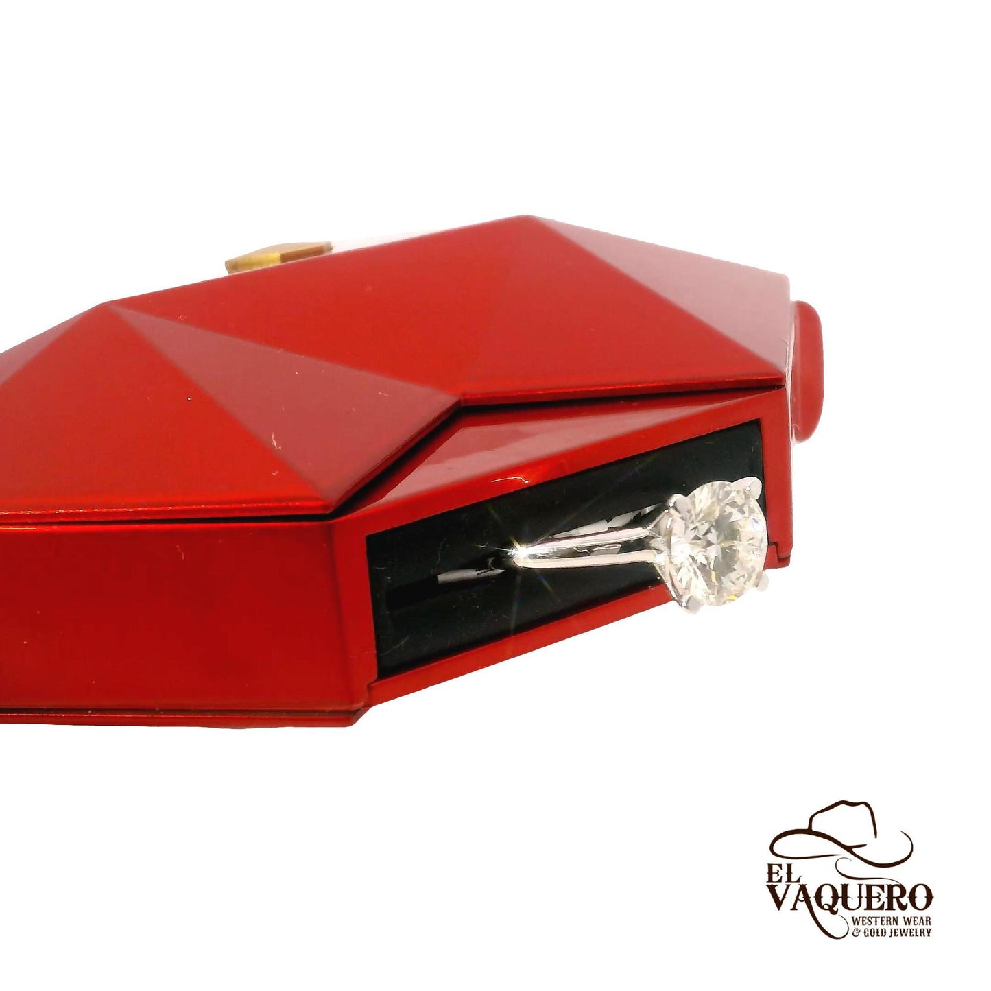 Heart Shaped Red Engagement Ring Box