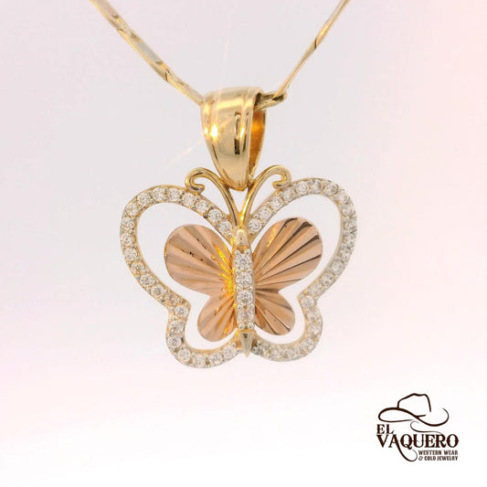 🦋 14K Gold Butterfly Pendant Collection