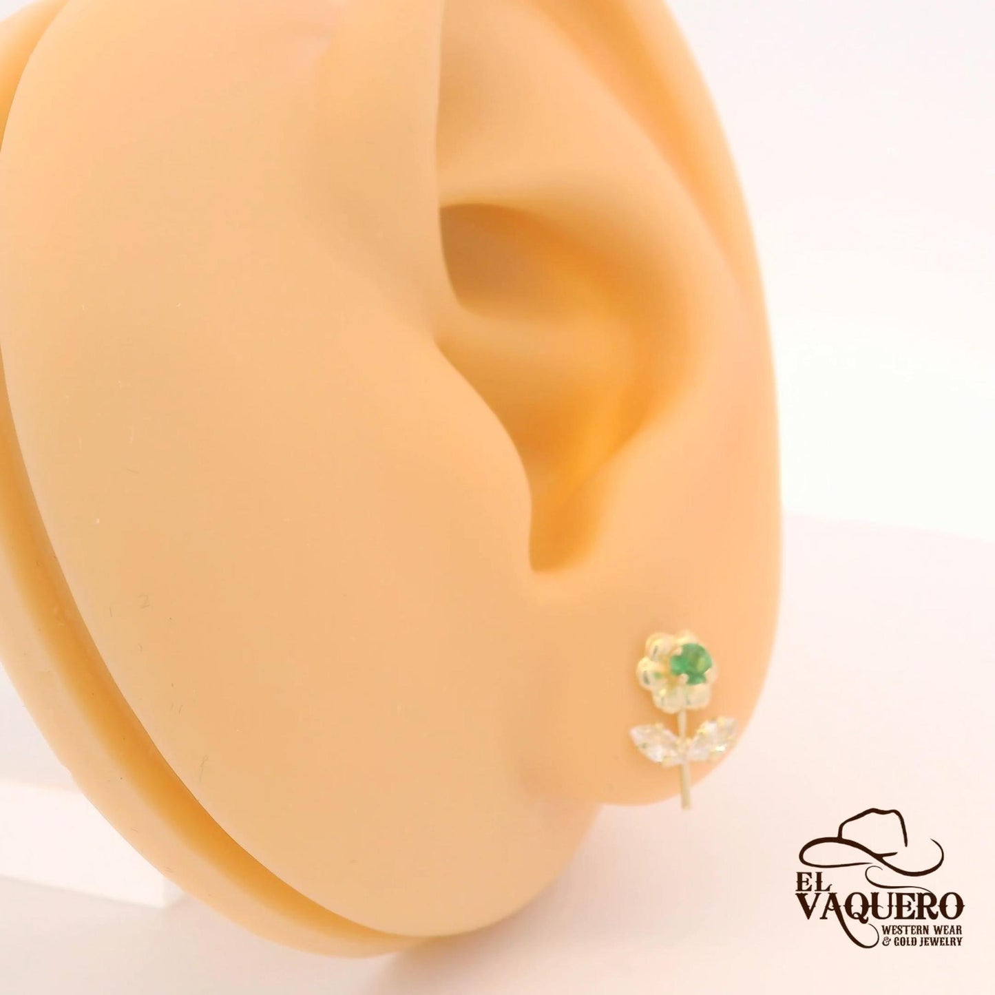 14K Gold Petite Flower Stud Earrings