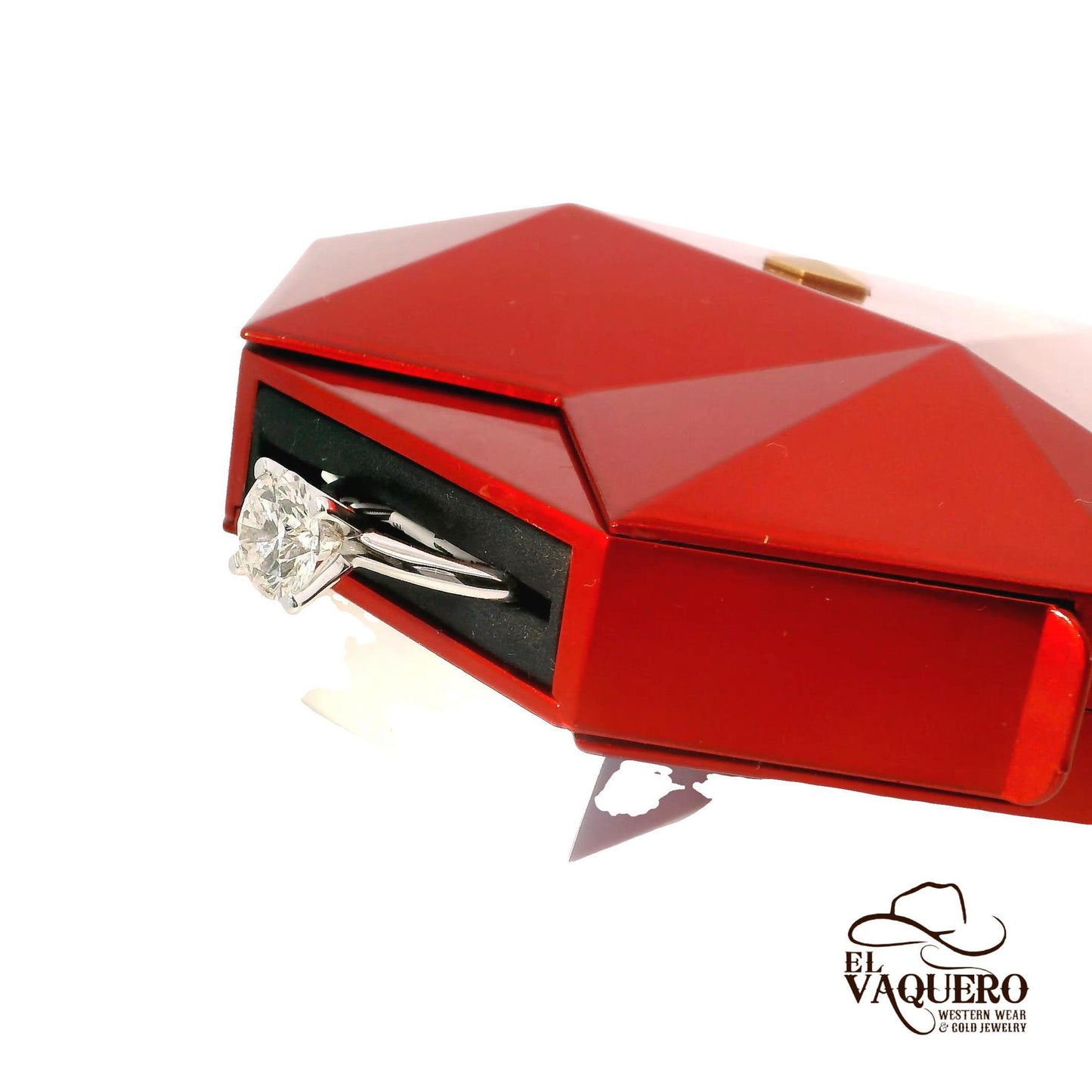 Heart Shaped Red Engagement Ring Box